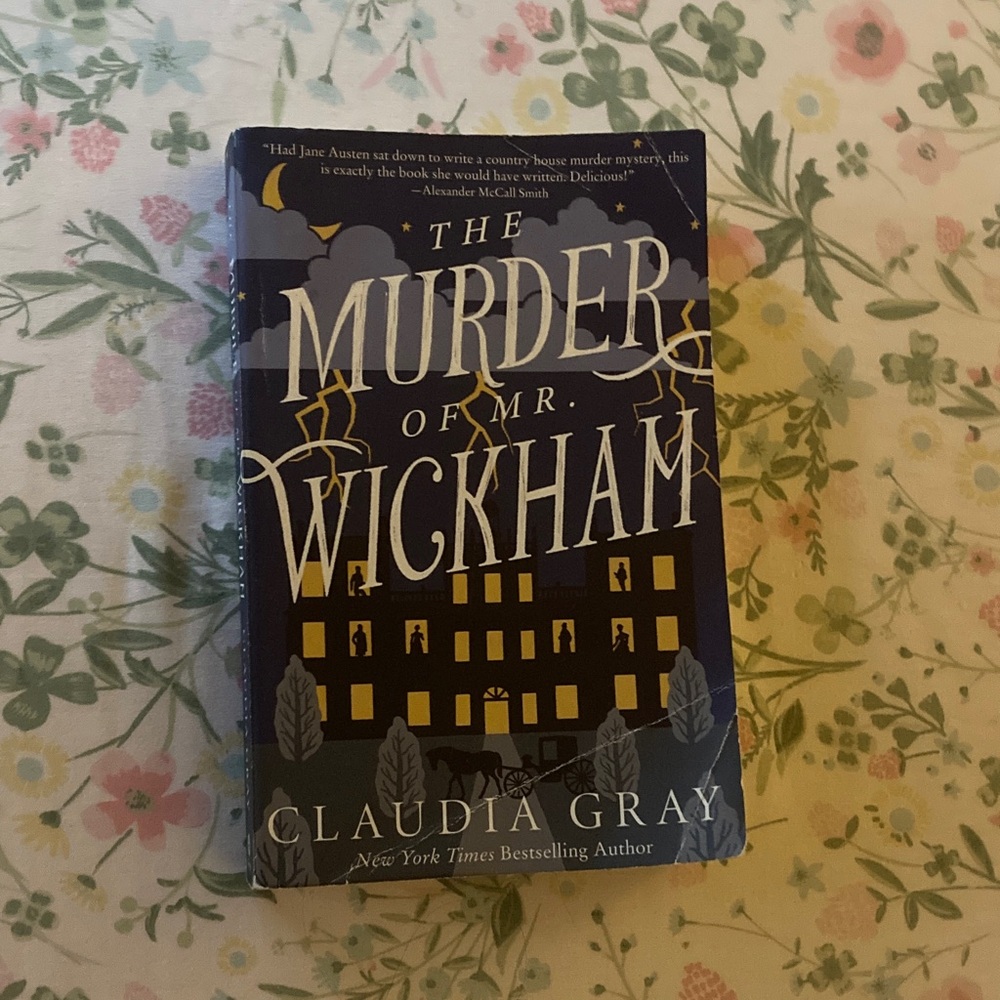 Vintage Blue and Yellow Book CoverMURDER OF MR WICKAM BOOK